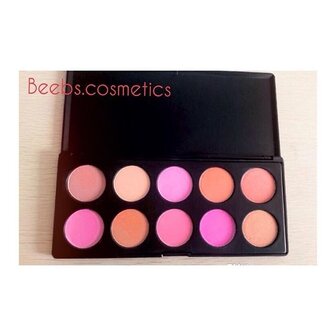 10 colors blush palette