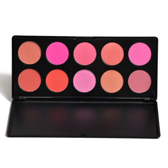 10 colors blush palette