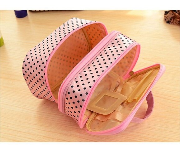 Double layer small make-up bags